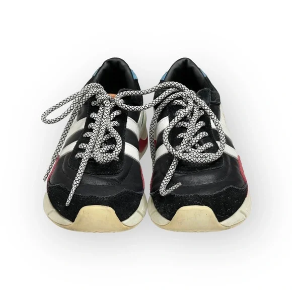 Gola aso Free People ψ Eclipse Trident Comfort Trainers Suede Sneakers ψ Black - Picture 8 of 16